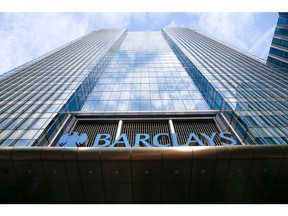 A general view of the One Churchill Place skyscraper, the Barclays headquarters, at Canary Wharf in London, U.K., on Thursday, Jan. 7, 2021. Photographer: Hollie Adams/Bloomberg