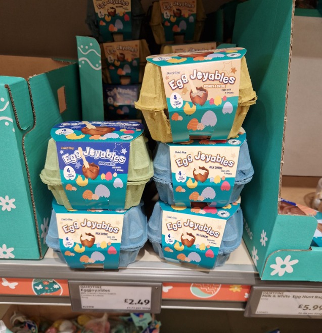 Boxes contain four delicious eggs inside and are priced at £2.49