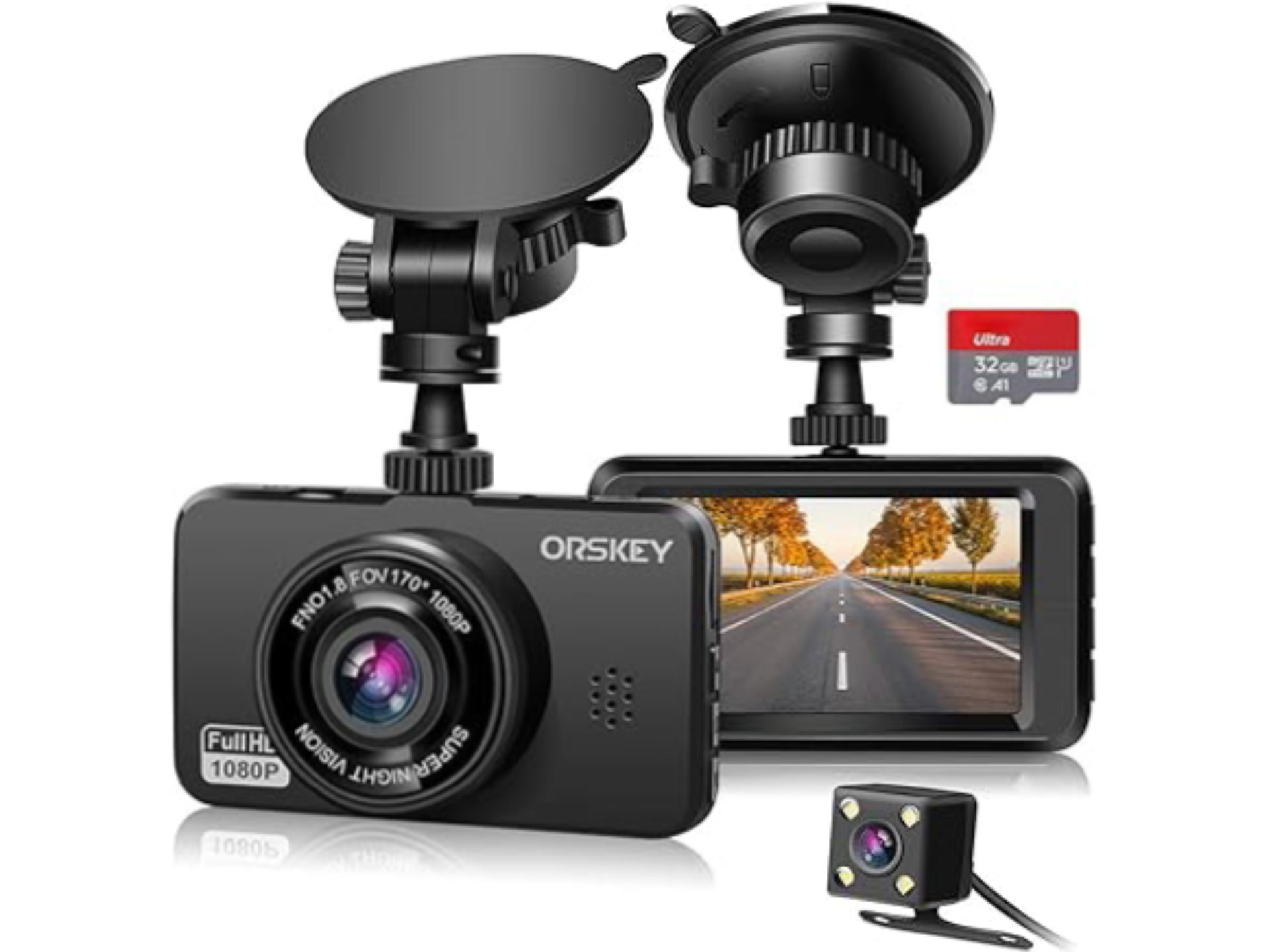 The Orskey Dash Cam is 43% less on Amazon