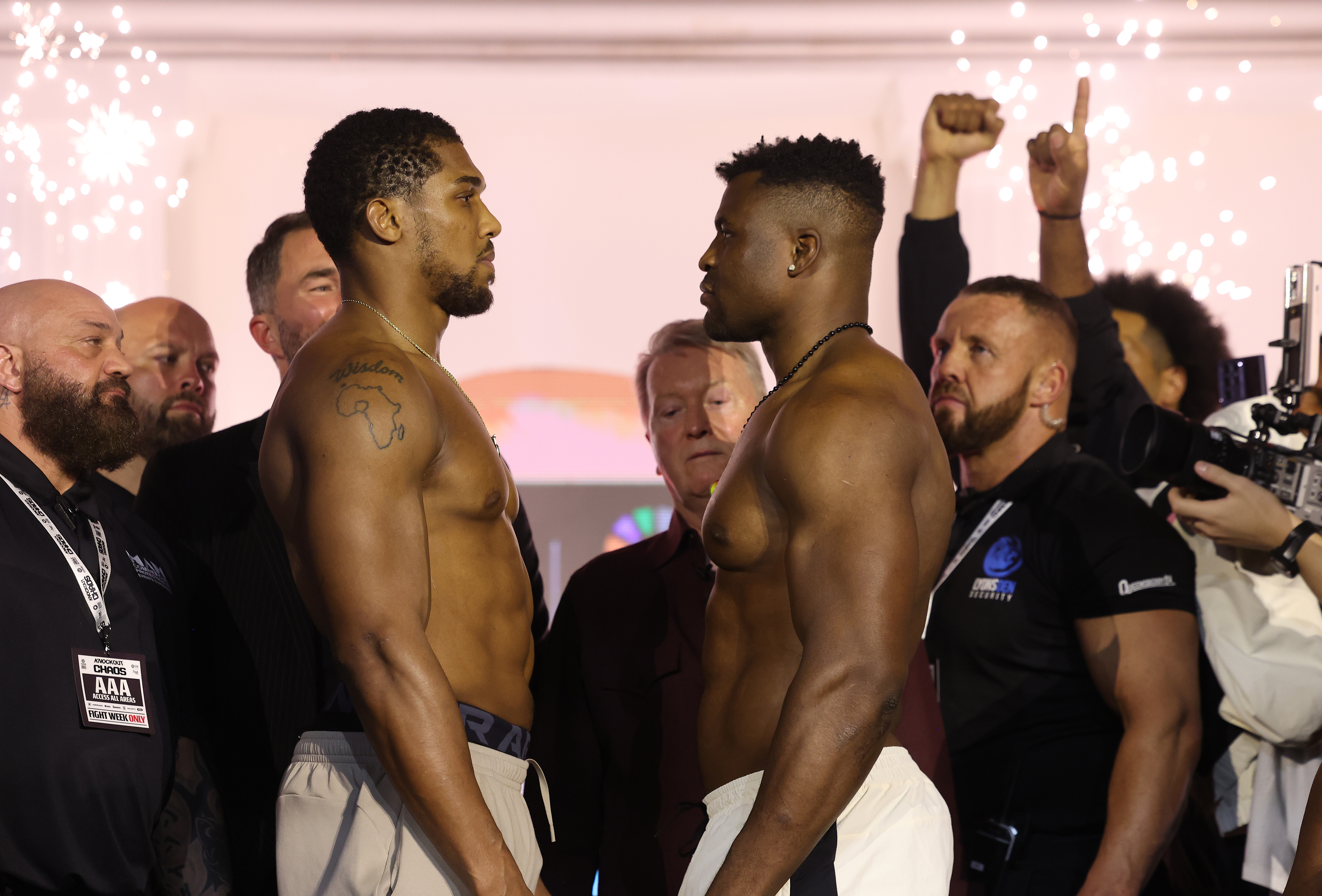 Anthony Joshua and Francis Ngannou face off tonight