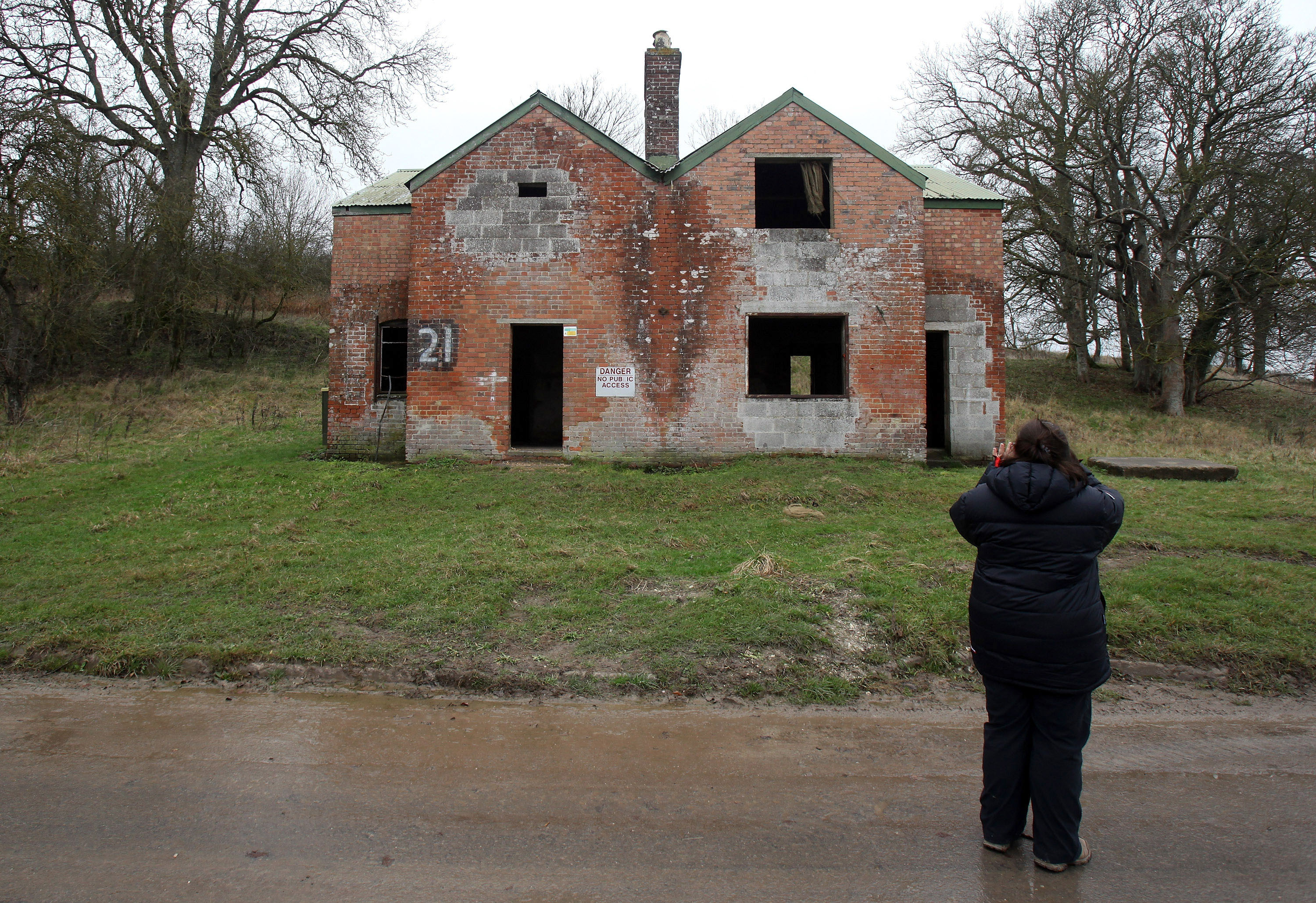 Two villages were abandoned to become military training grounds here Imber is pictured