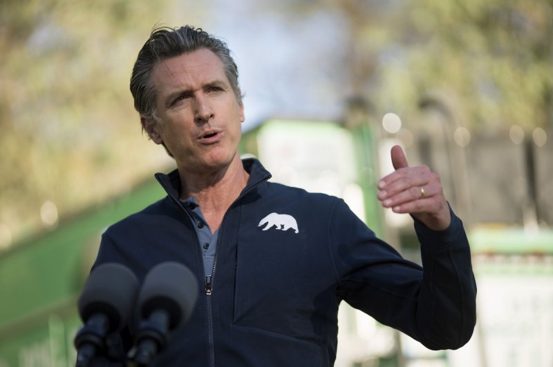 California Gov. Gavin Newsom's office on Friday announced a contract between California Highway Patrol and Flock Safety to install 480 high-tech cameras in Oakland and East Bay in response to a rise in violent crime. File Photo by Eric Thayer/UPI