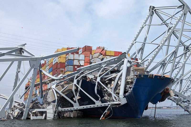 The destruction of the Francis Scott Key Bridge in Baltimore has had an immediate impact on the area’s port, leading cargo ships and cruise lines to make last minute changes in itinerary. Photo by David Adams/U.S. Army Corps of Engineers/UPI