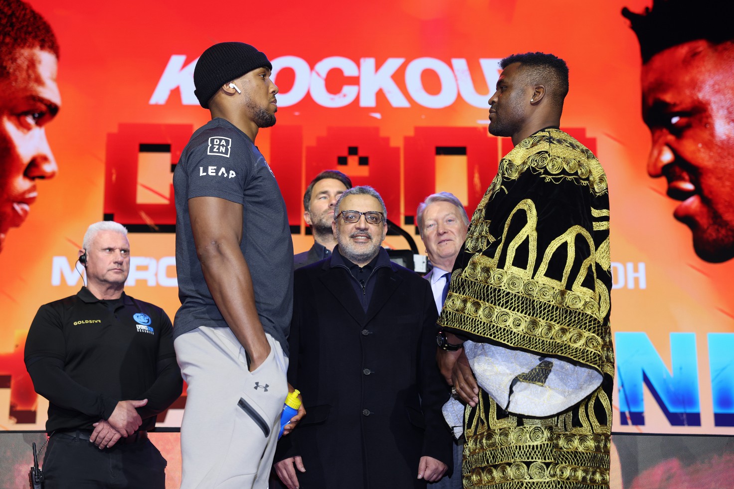 Anthony Joshua throws down with ex-UFC champ Francis Ngannou on Friday night