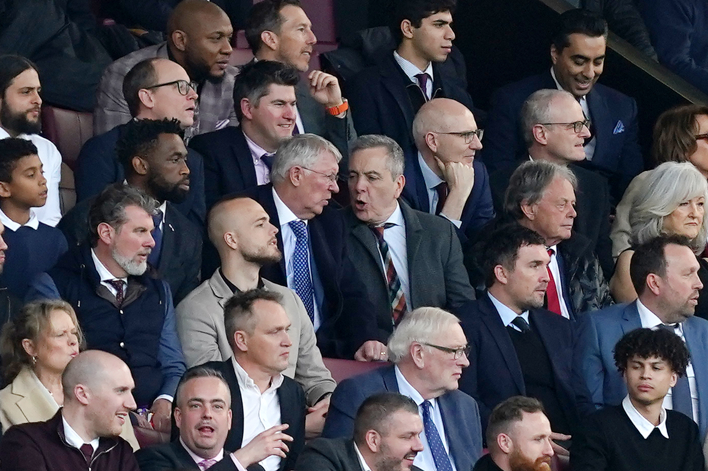 Viewers were shocked to see who was sat next to Sir Alex Ferguson at Old Trafford today