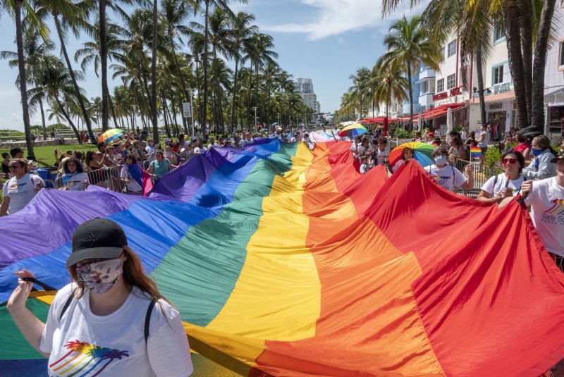 Florida settled a lawsuit Monday, over what critics dubbed the state's "Don't Say Gay" law, allowing students and teachers to discuss sexual orientation and gender identity, as long as it is not part of classroom instruction. File photo by Cristobal Herrera-Ulashkevich/EPA-EFE/