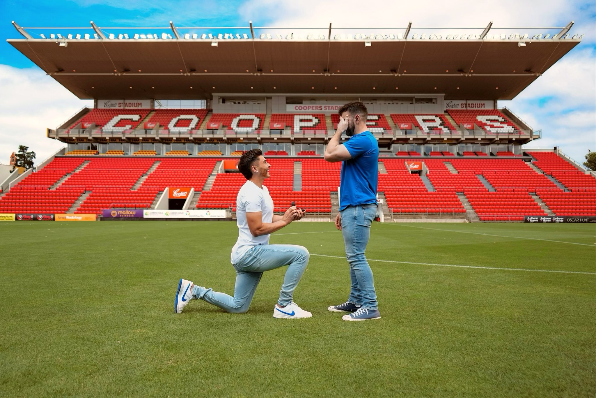 Football's first openly-gay player has got engaged to his partner