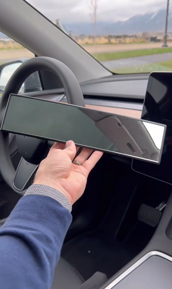 The cheap Amazon find is a panoramic convex rear-view mirror