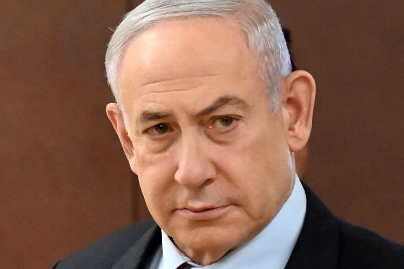 Israeli Prime Minister Benjamin Netanyahu in the Knesset, the parliament, in Jerusalem, on Wednesday, March 13, 2024. Photo by Debbie Hill/ UPI