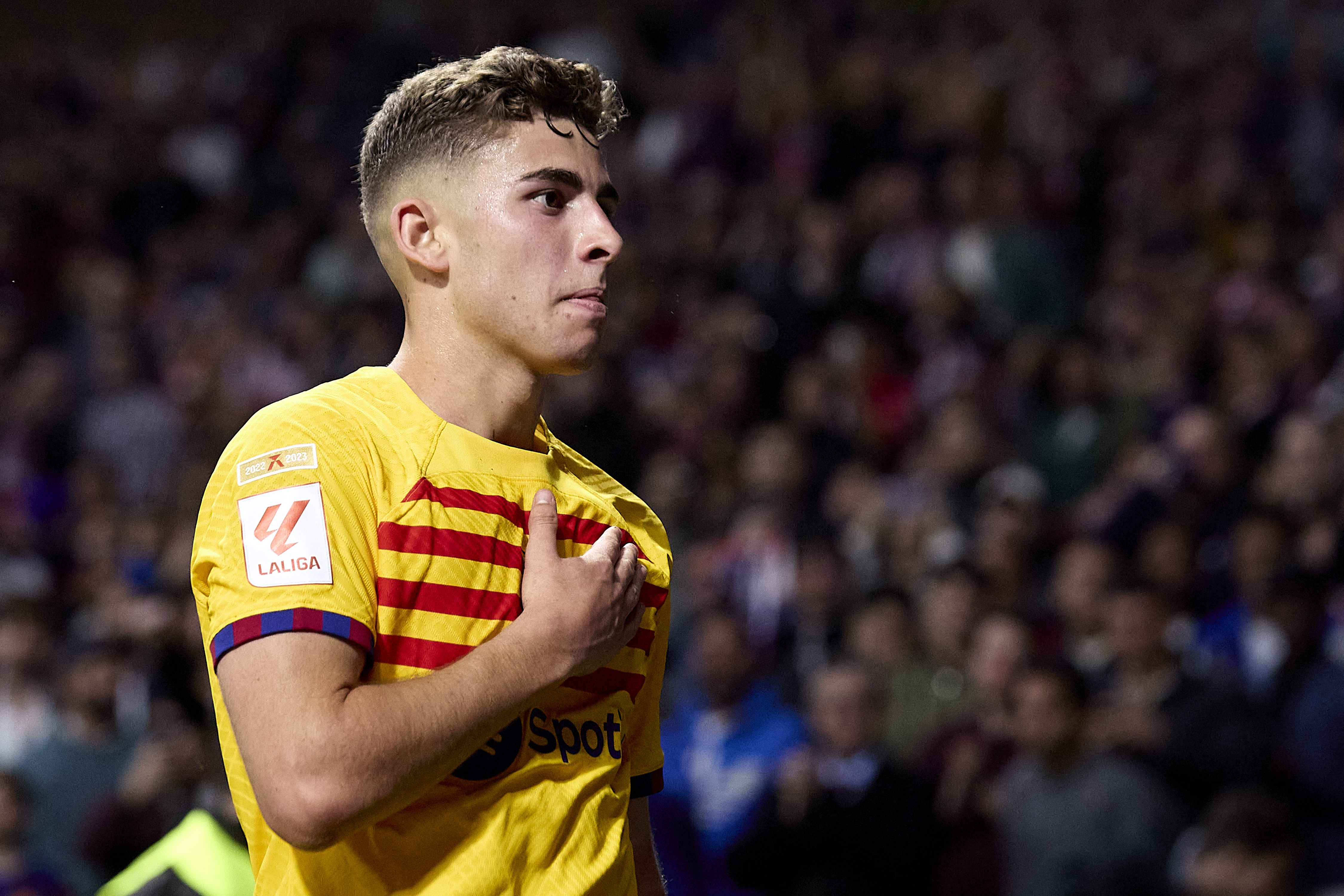 Scorer Fermin Lopez dedicated Barcelona's win to an absent team-mate