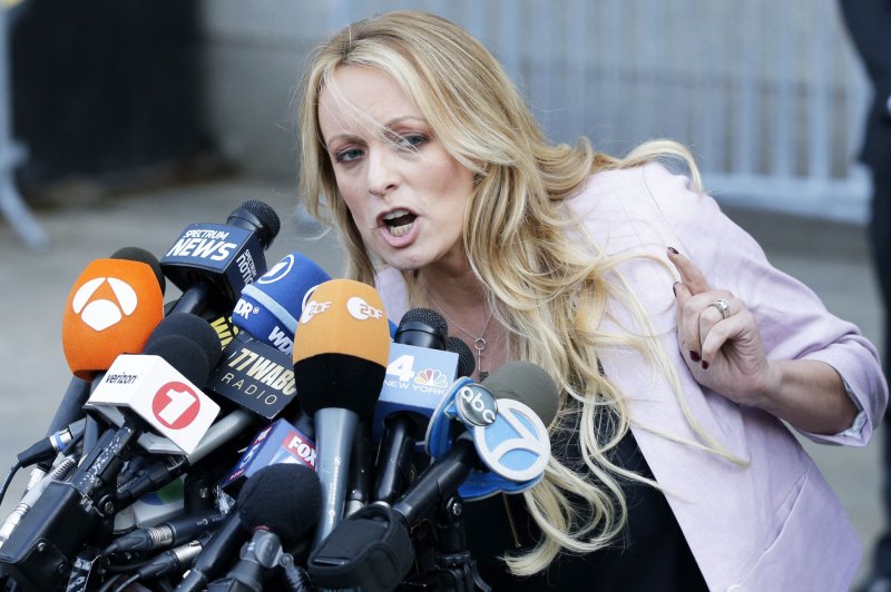 A judge on Monday ruled that testimony from adult film star Stormy Daniels can be presented during former President Donald Trump's New York hush money trial. Photo by John Angelillo/UPI