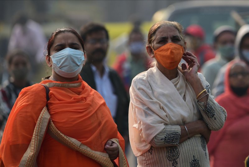 According to a new report, a majority of the world's nations are breathing unhealthy levels of air pollution. In particular, India, Pakistan and Bangladesh all have more than 10 times the WHO annual guideline. File Photo by Abhishek/UPI