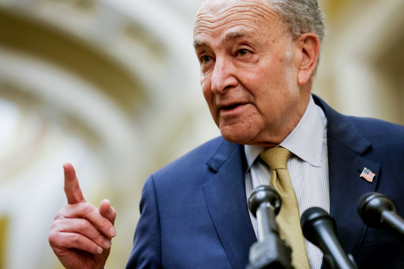 Before the vote, Senate Majority Leader Chuck Schumer, D-N.Y., announced, "After months of hard work, we have good news for the country: Tonight the Senate has reached an agreement avoiding a shutdown on the first six funding bills." File Photo by Julia Nikhinson/UPI