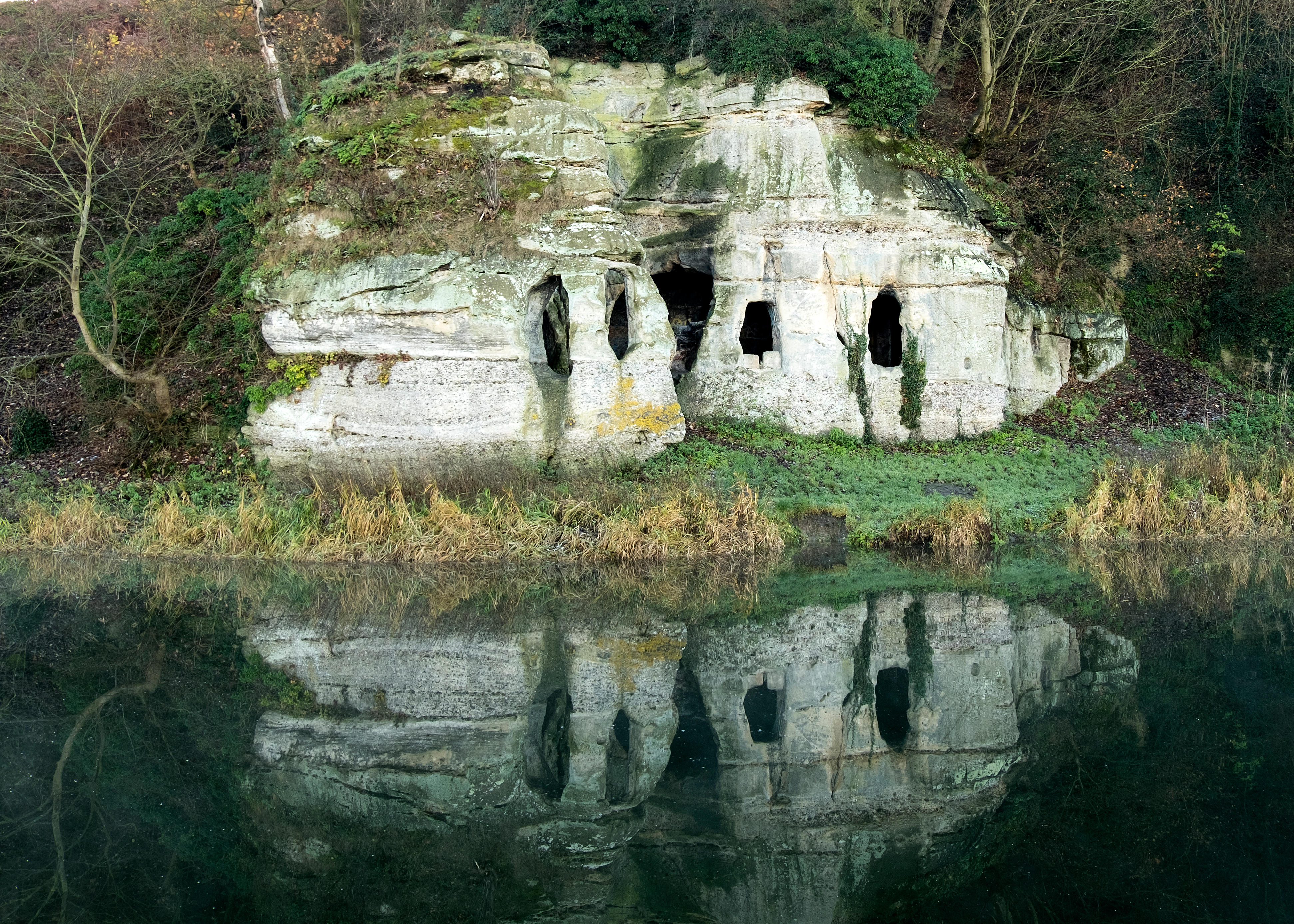 Anchor Church is a series of caves in Keuper Sandstone near Ingleby, Derbyshire