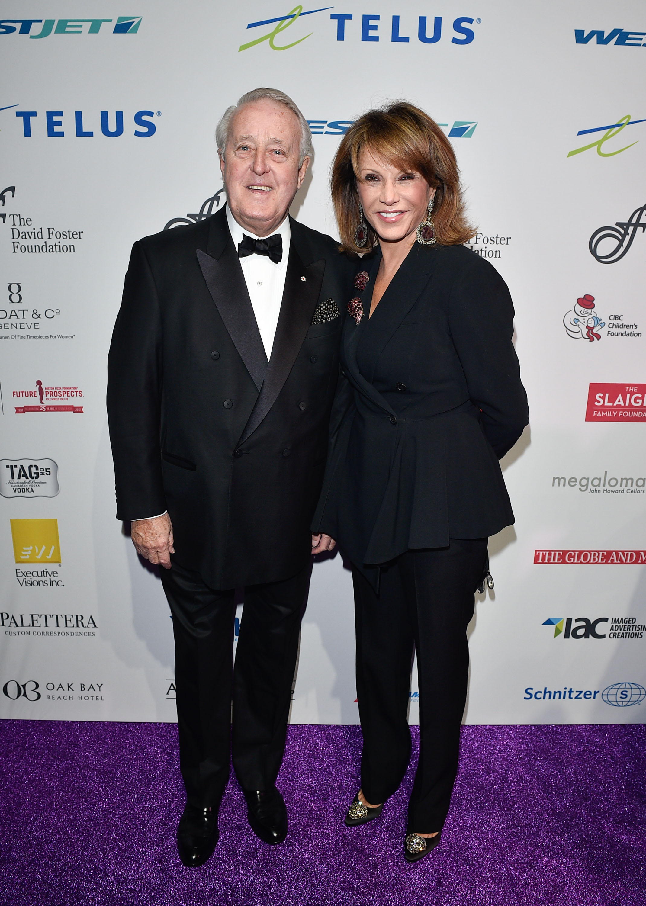 Former Canadian Prime Minister Brian Mulroney and his wife Mila Mulroney attend the David Foster Foundation Miracle Gala And Concert held at Mattamy Athletic Centre on September 26, 2015, in Toronto, Canada