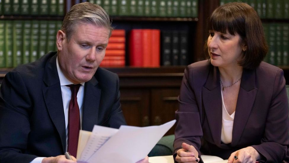 Keir Starmer sat with with Rachel Reeves