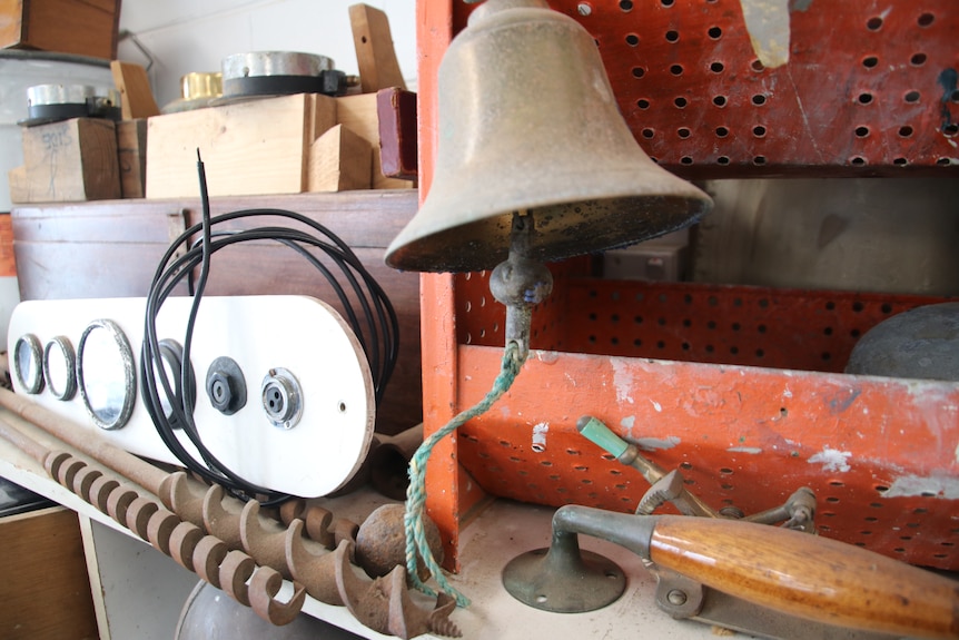 Boatbuilder in his workshop and shots of his tools