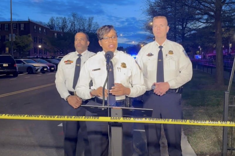 One man was killed and five others were injured, including two young boys, in a shooting Wednesday evening outside of an apartment complex in northeast Washington, D.C. Metropolitan Police Chief Pamela Smith said the suspects "exited a vehicle and began shooting at people who were outside." Photo courtesy of Metropolitan Police Department