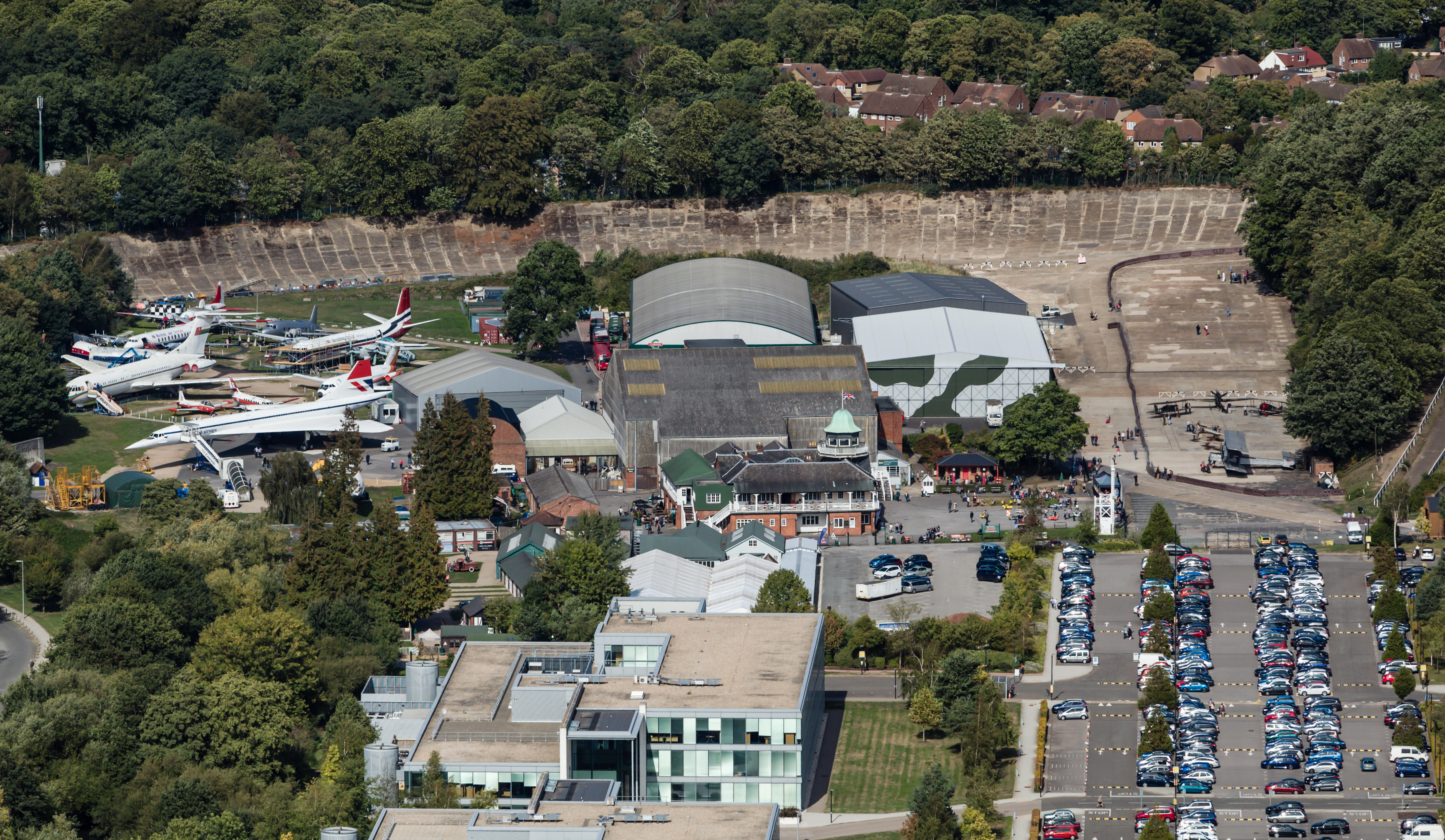 The museum has a Concorde in the grounds, which can be seen top left