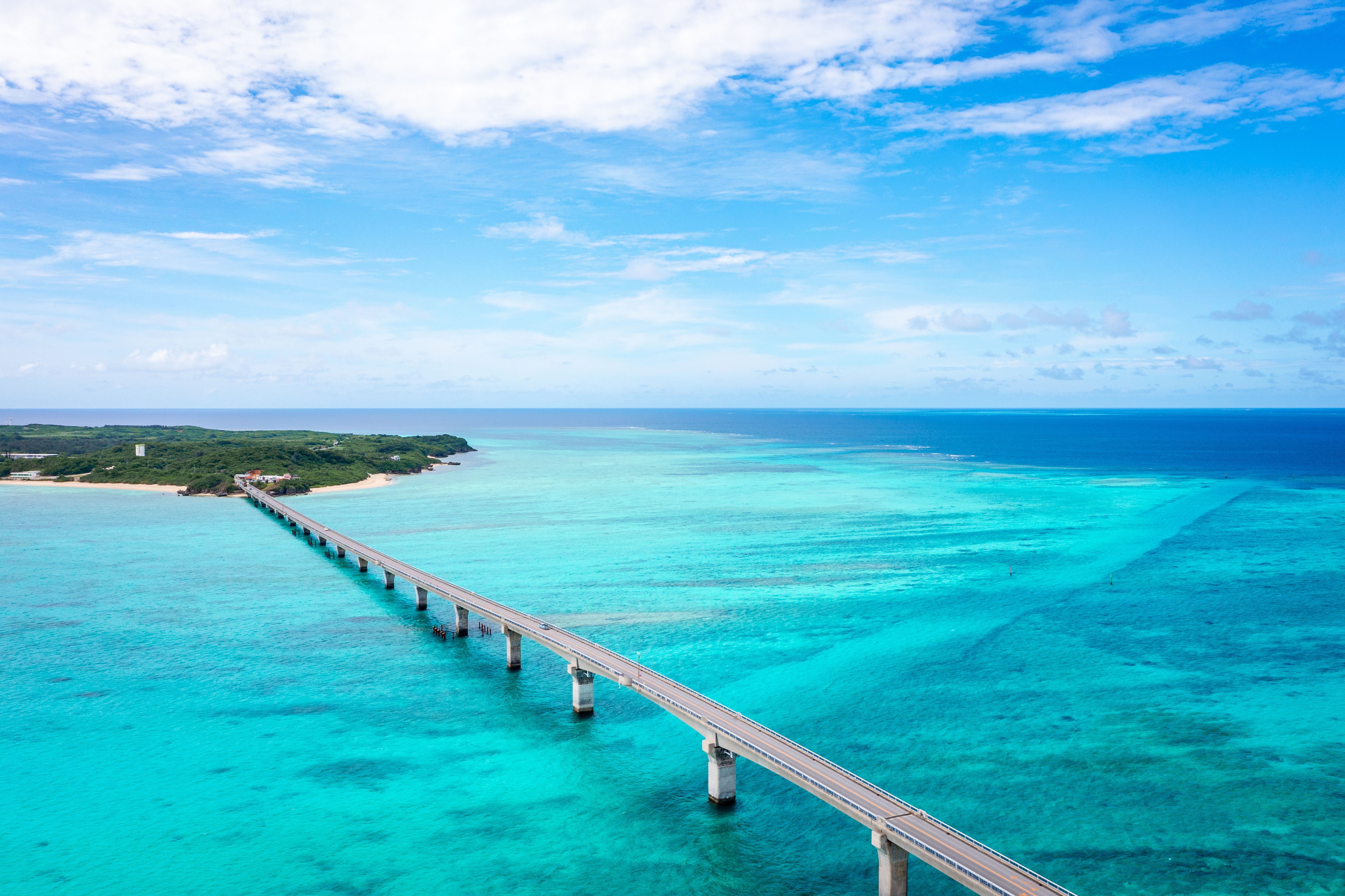 Tropical paradise Miyako island, Okinawa. Waves up to three metres tall are expected