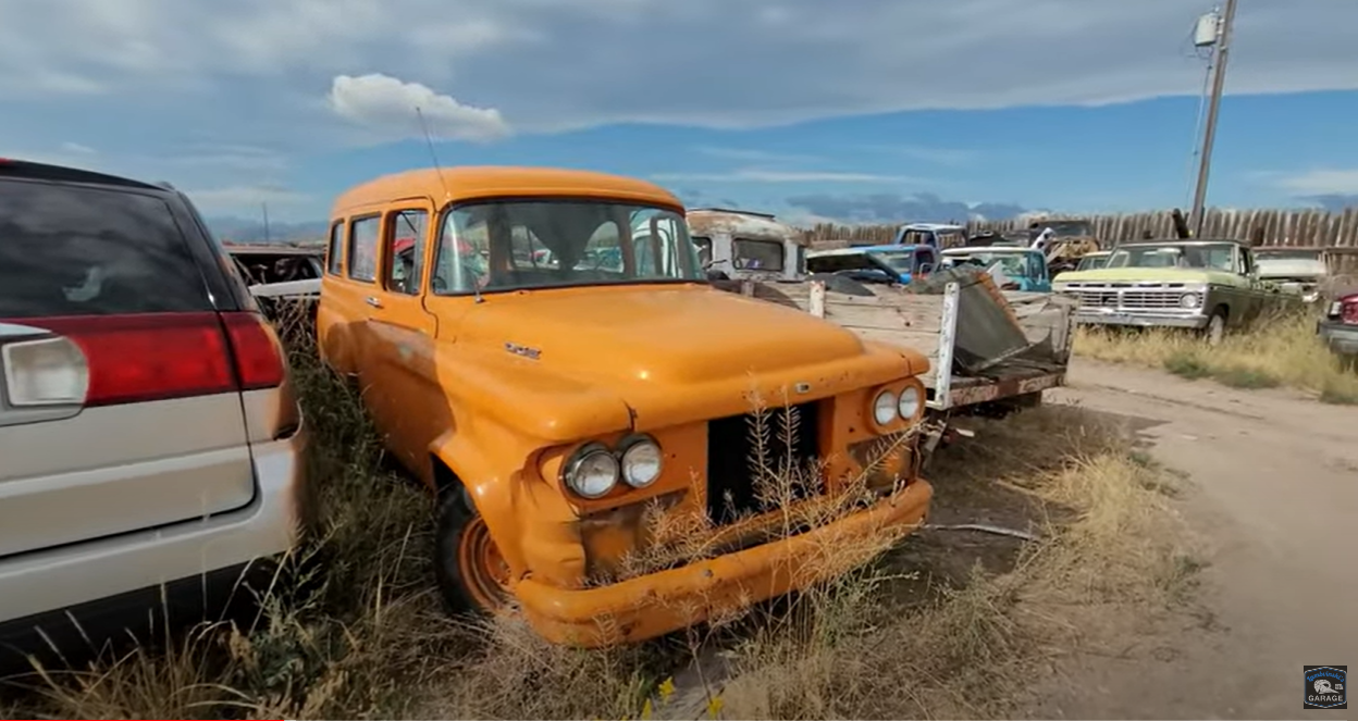 There was also a vintage Dodge surrounded by overgrown grass