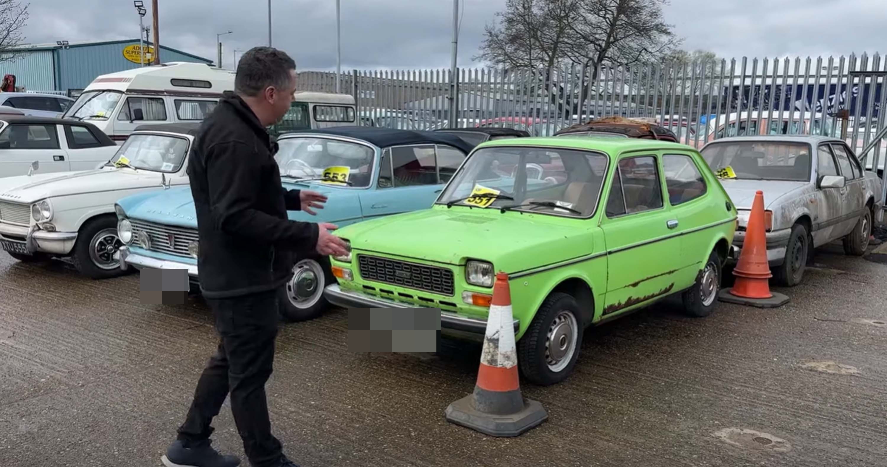 Elton finds the car in the yard of Anglia Car Auctions