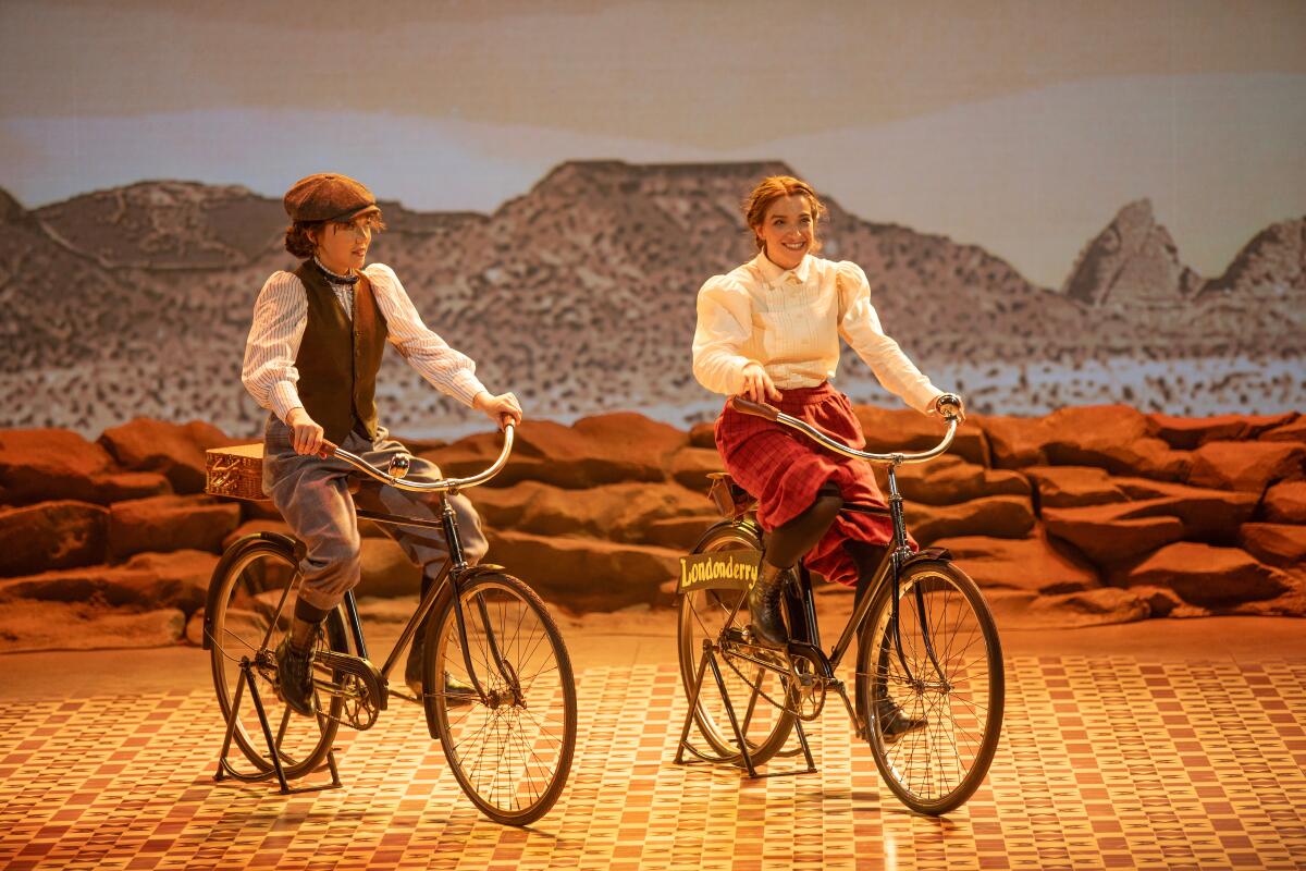 Livvy Marcus and Alex Finke in "Ride" at the Old Globe.