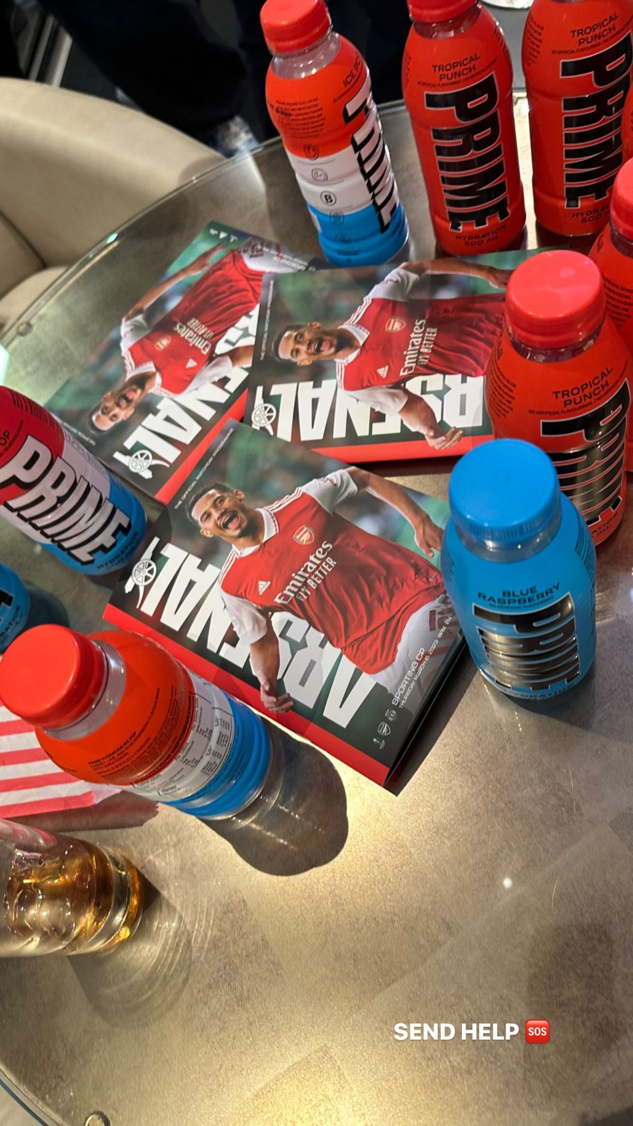 Prime is the official hydration drink of Arsenal