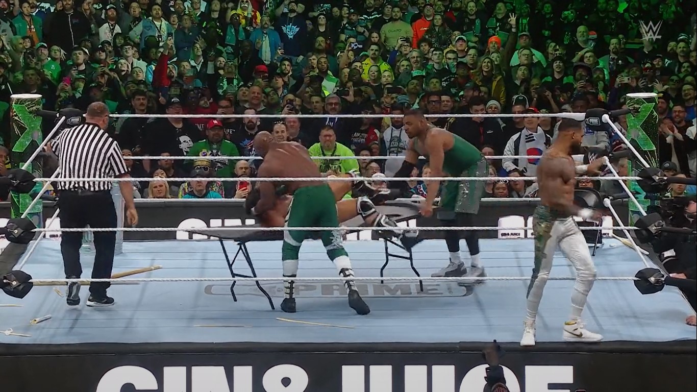 However, Lashley didn't place the table correctly