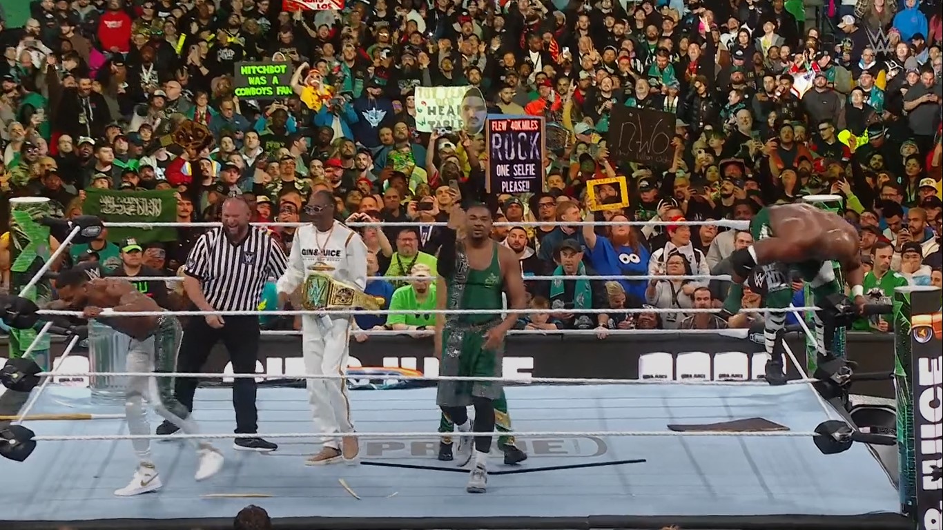 The winners celebrated with Snoop Dogg and Bubba Ray Dudley