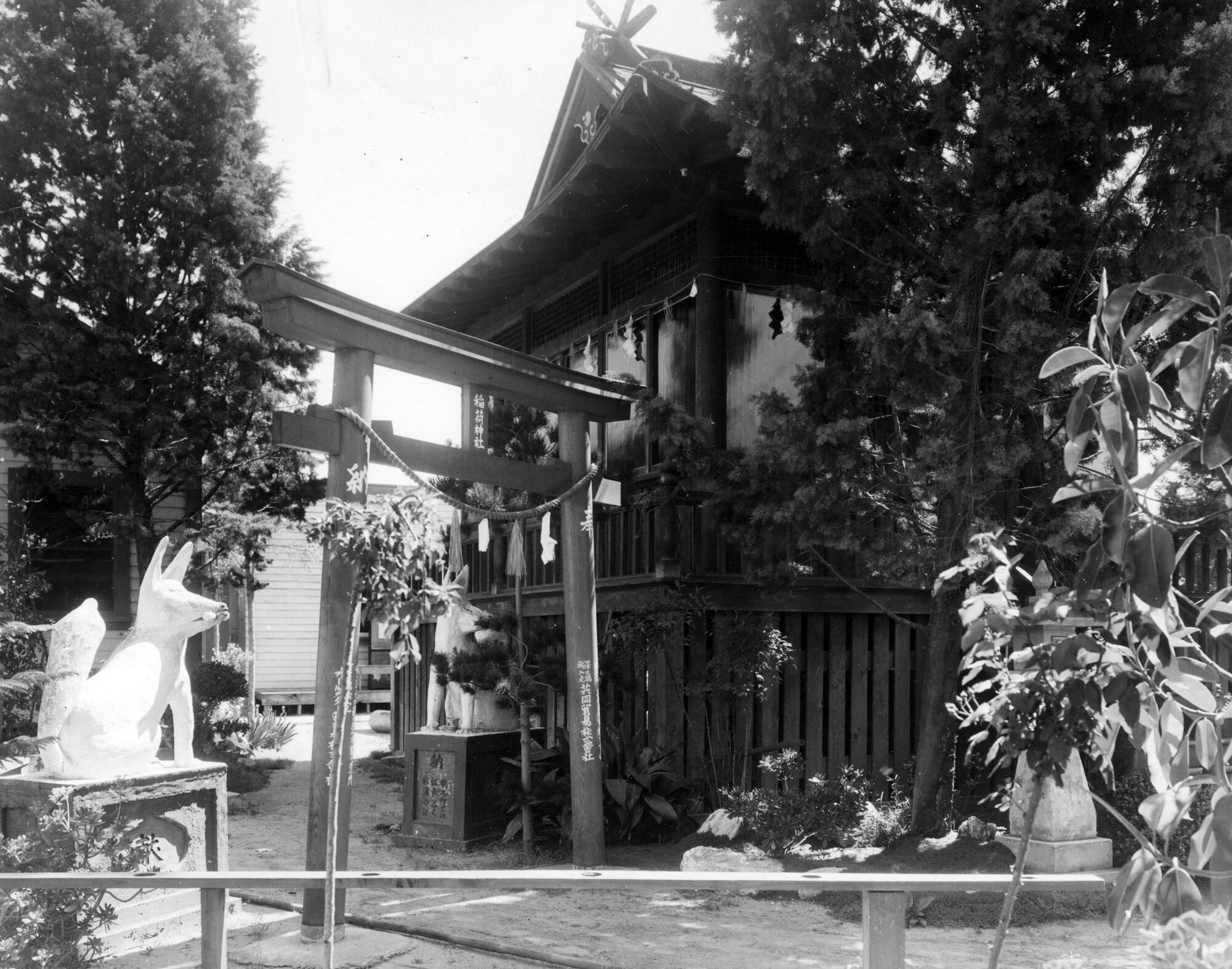 A Shinto shrine on Terminal Island is believed to have been the only one of its kind in the continental United States.