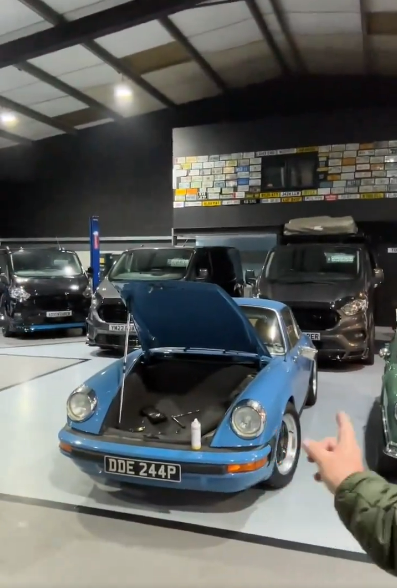 The blue Porsche 912 needs a bit more work