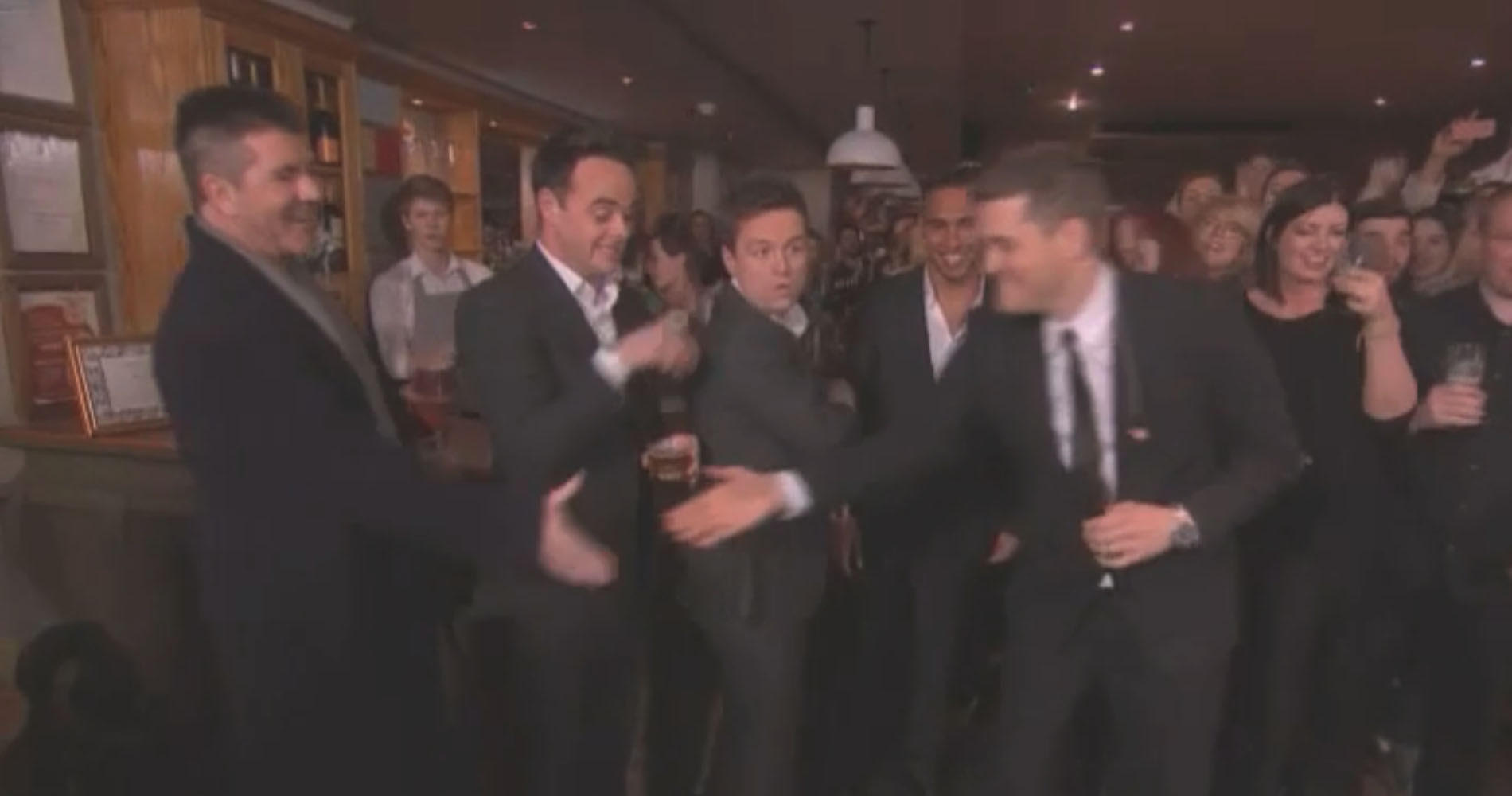 Ant and Dec were able to team up with crooner Michael Buble in un unlikely setting