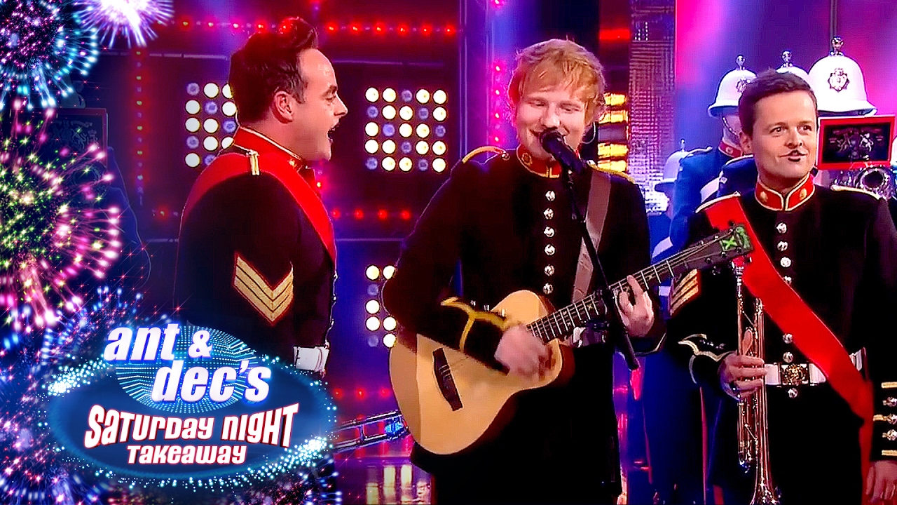 Ed Sheeran tried his best to perform to high standard while the duo were distracting him