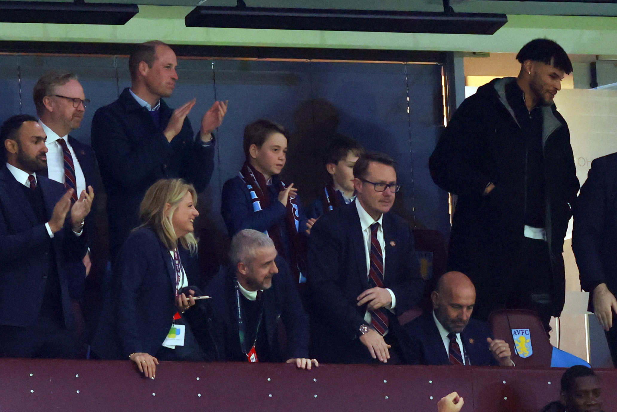 It come after William and George cheered on Aston Villa's opening goal