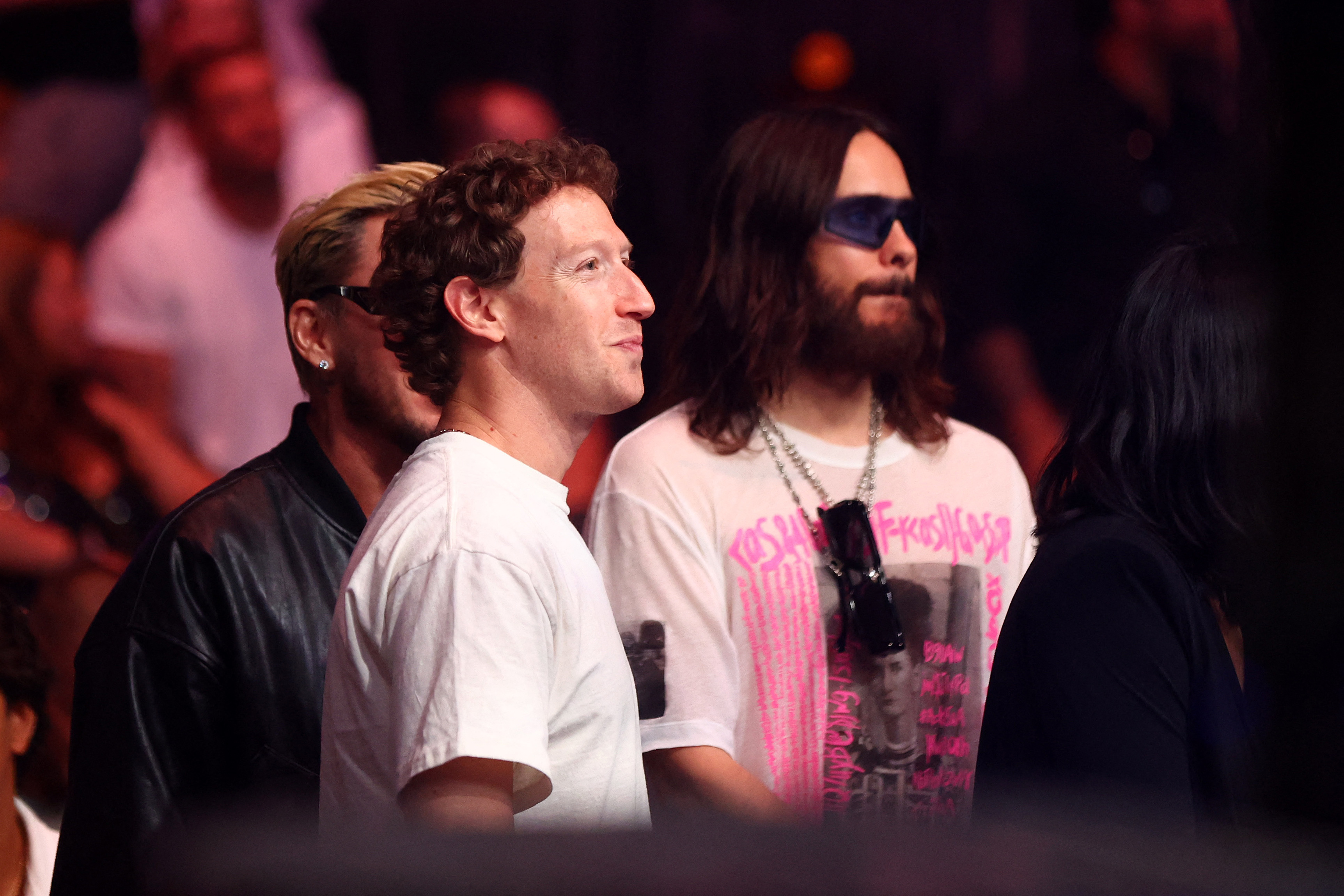 Facebooks boss Mark Zuckerburg with actor Jared Leto