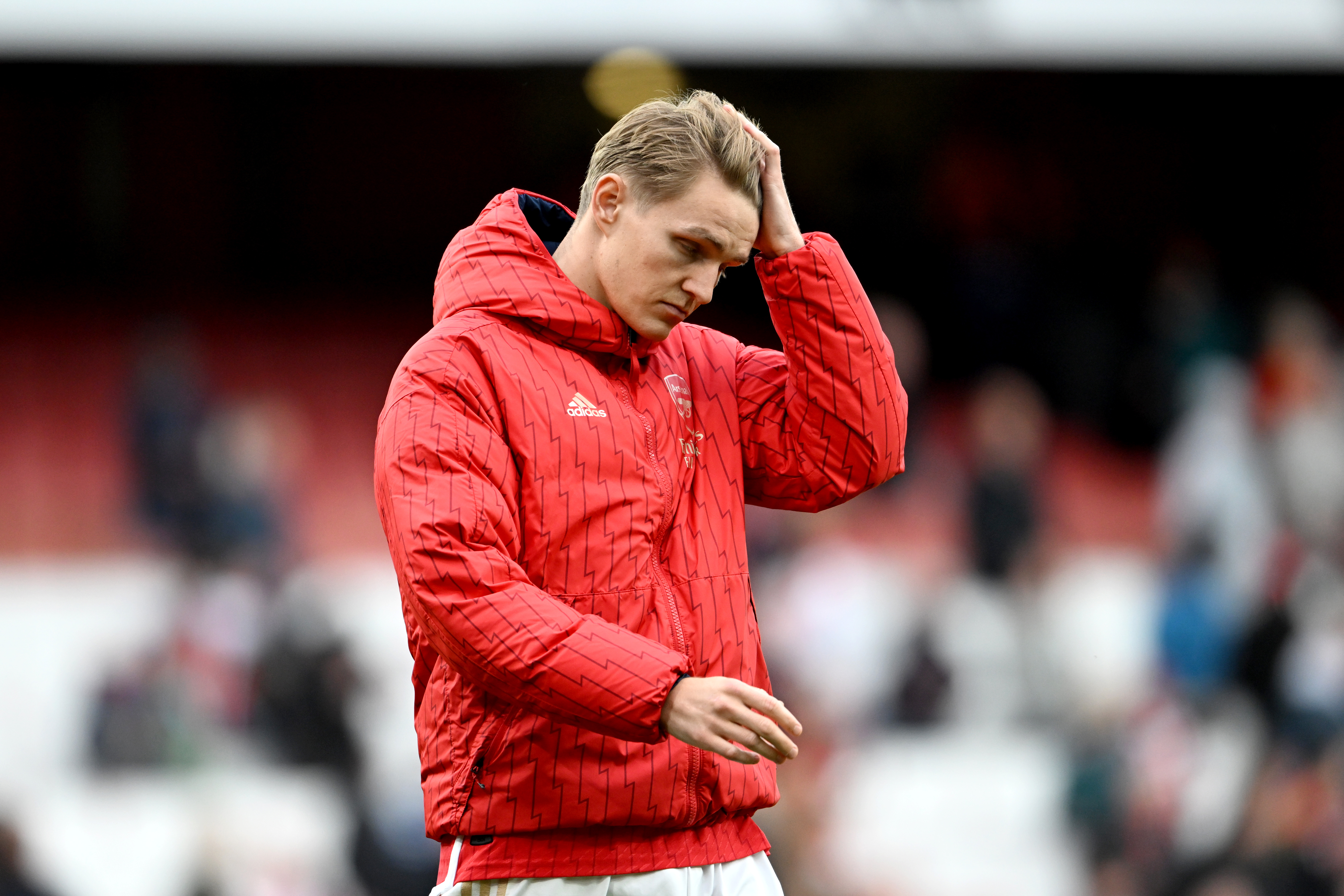 Martin Odegaard limped off during Arsenal's loss against Aston Villa