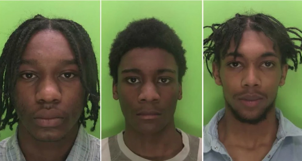 Kasharn Campbell (L), Christian Jameson (M) and Remmell Miller-Campbell (R) were all jailed for Lyrico's murder