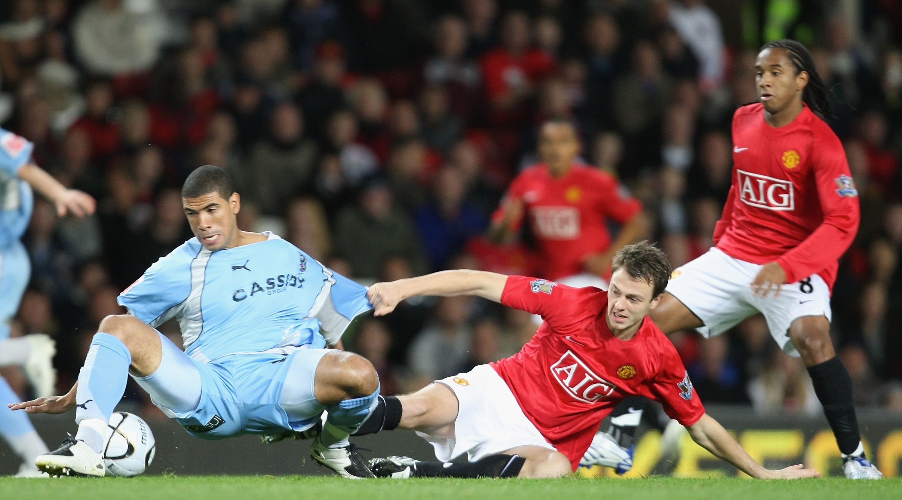 Jonny Evans pictured in action for United against the Sky Blues 17 years ago