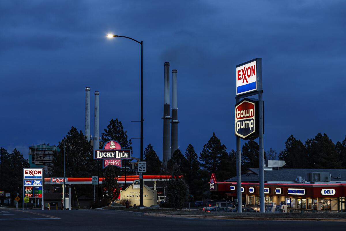 A coal-fired power plant sits at the heart of Colstrip.