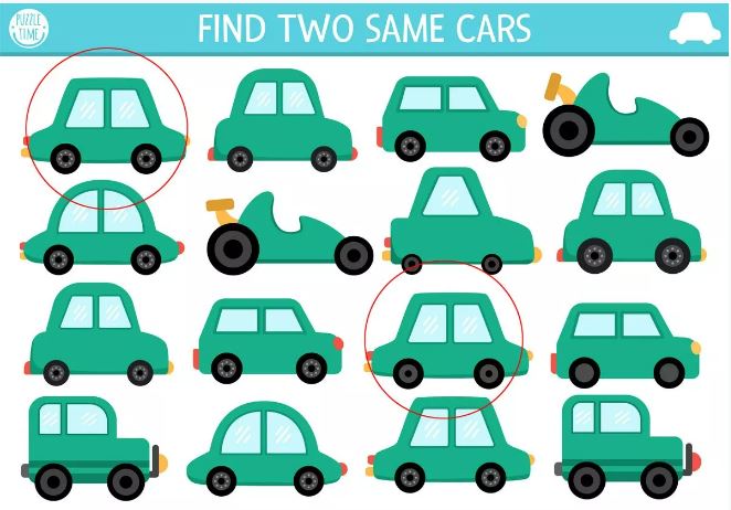 Were you able to identify the two identical the cars before time ran out?