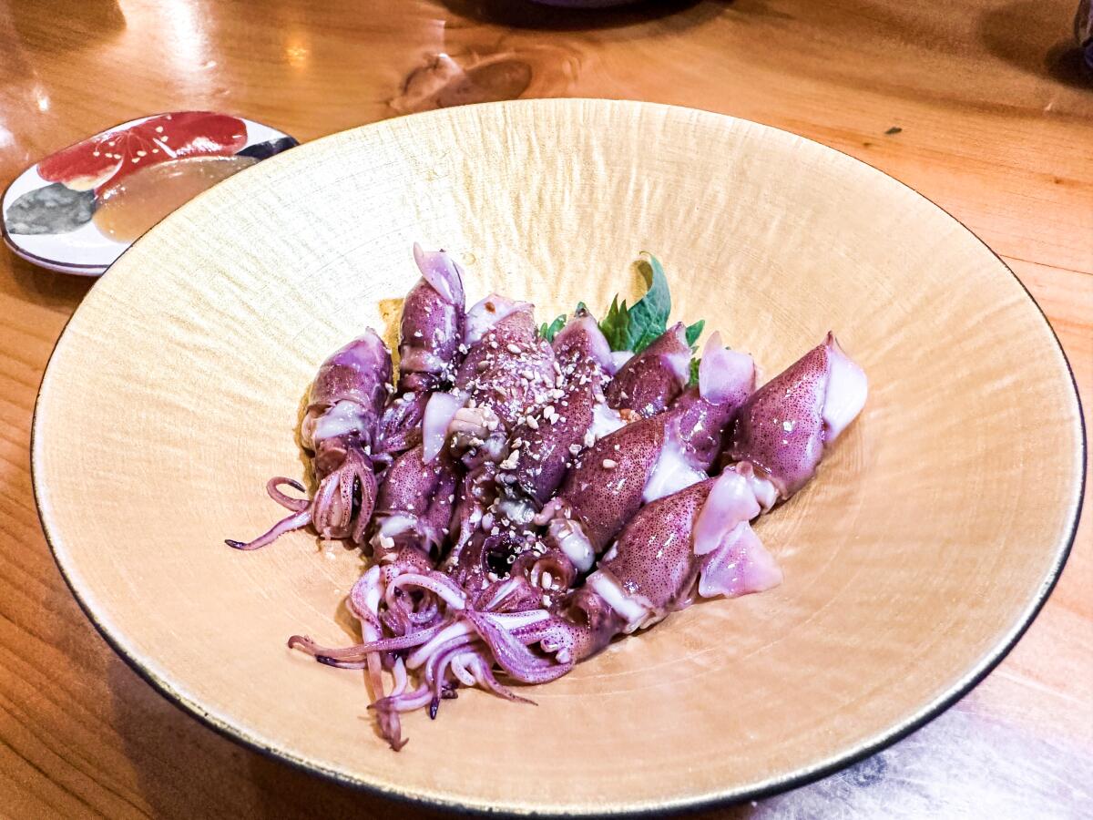 A dish of firefly squid at Izakaya Tonchinkan in Arcadia.