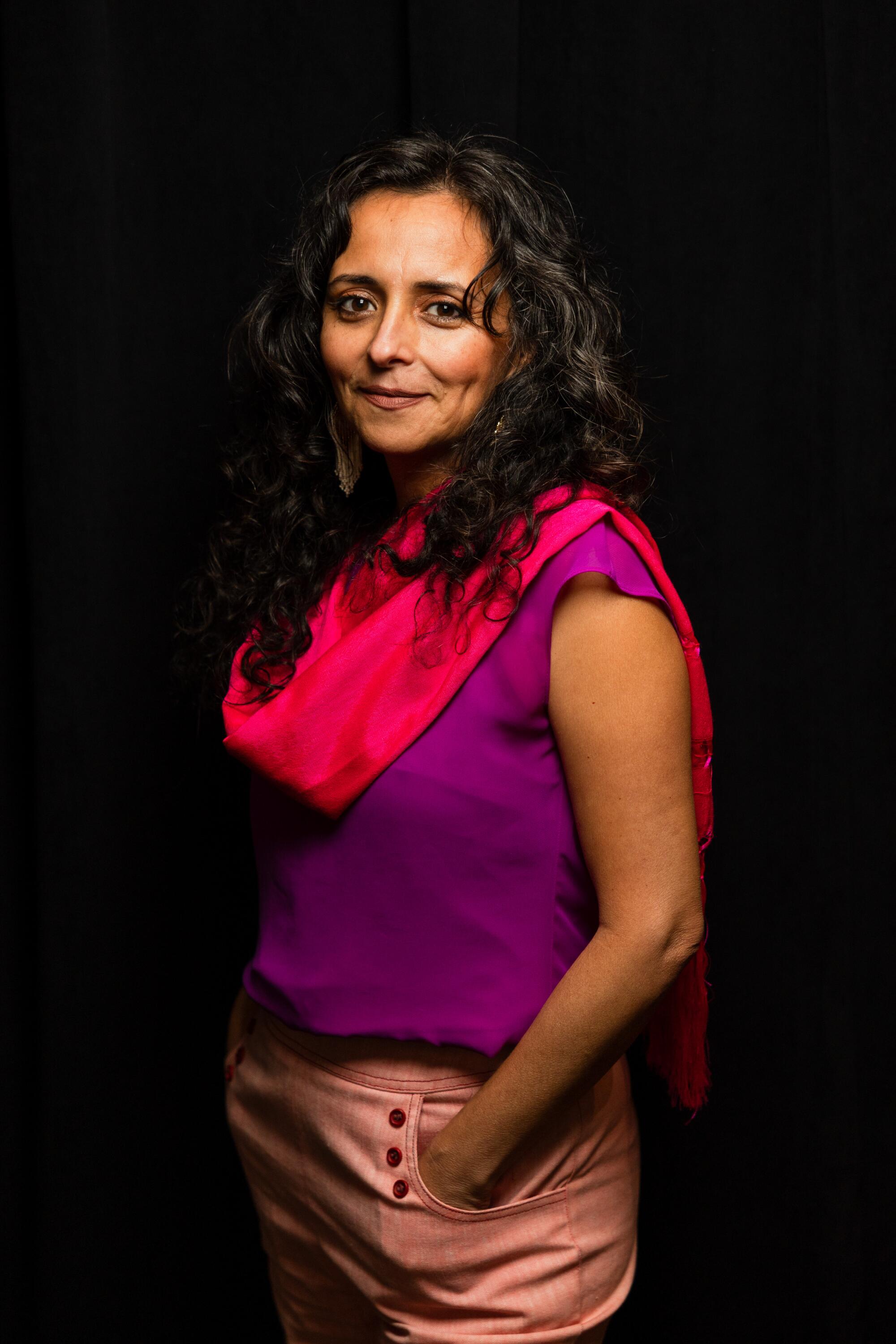 Aida Salazar in the Los Angeles Times Portrait Studio 