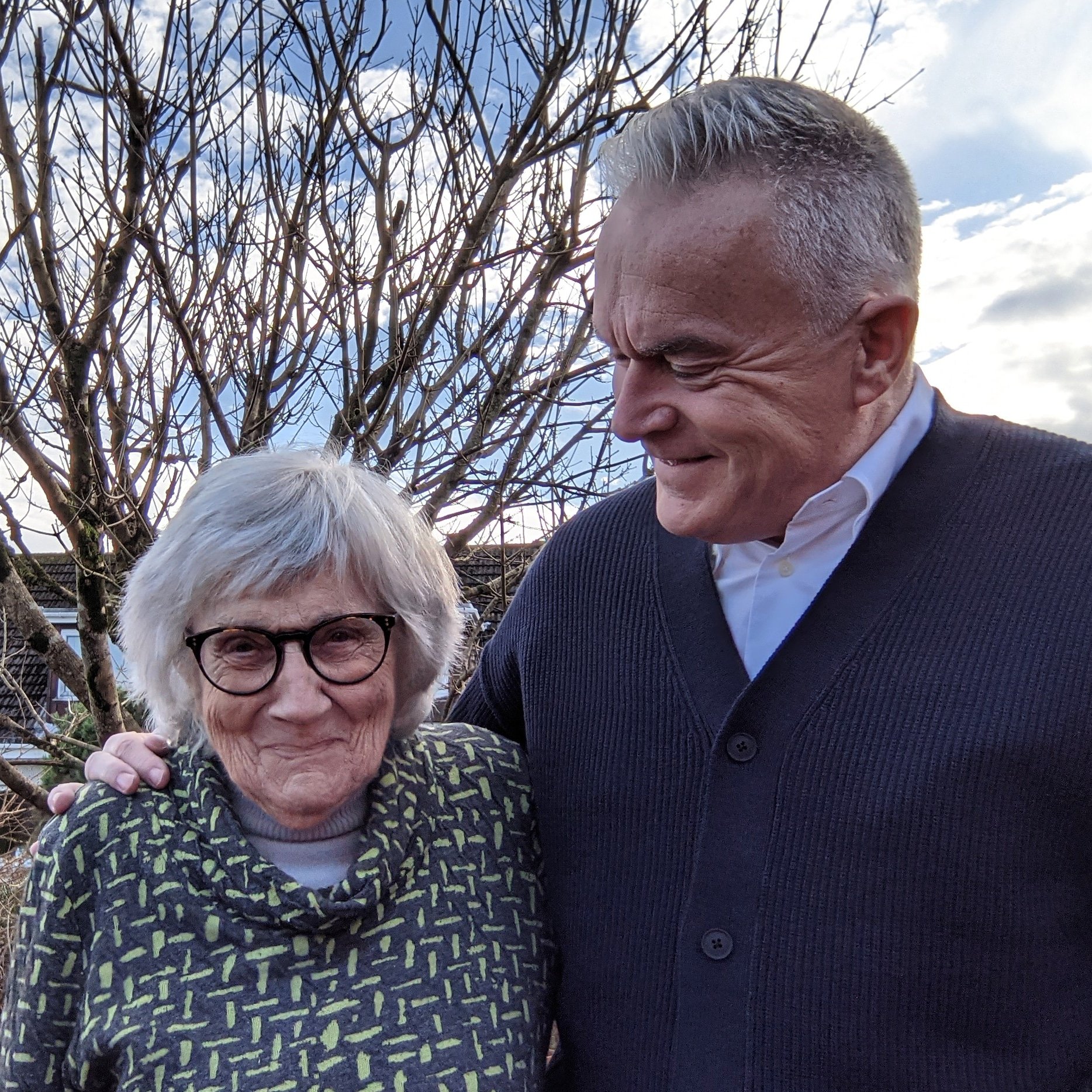 The news anchor sensationally quit the BBC -  pictured above with his mother Aerona Protheroe