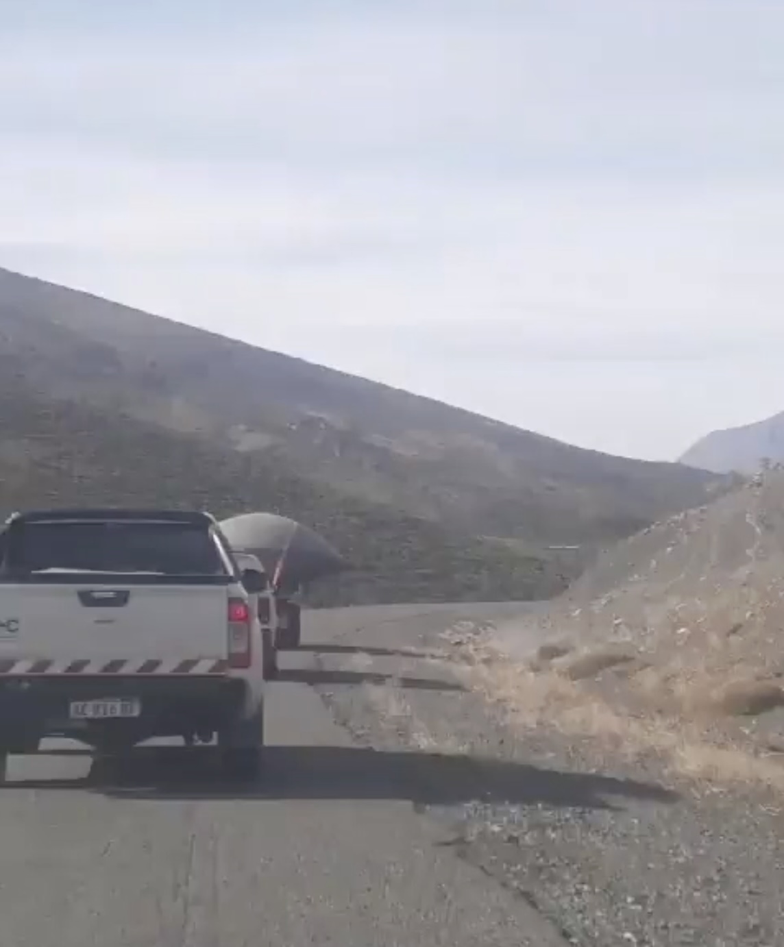 The dome object was seen strapped to a truck in Argentina