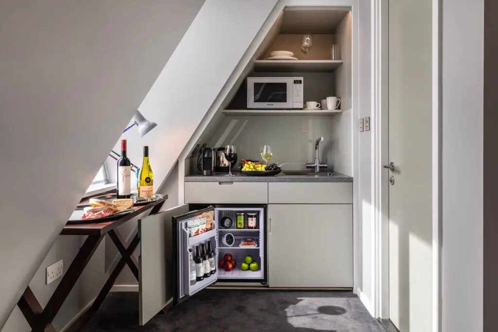 Each room has it's own mini kitchen