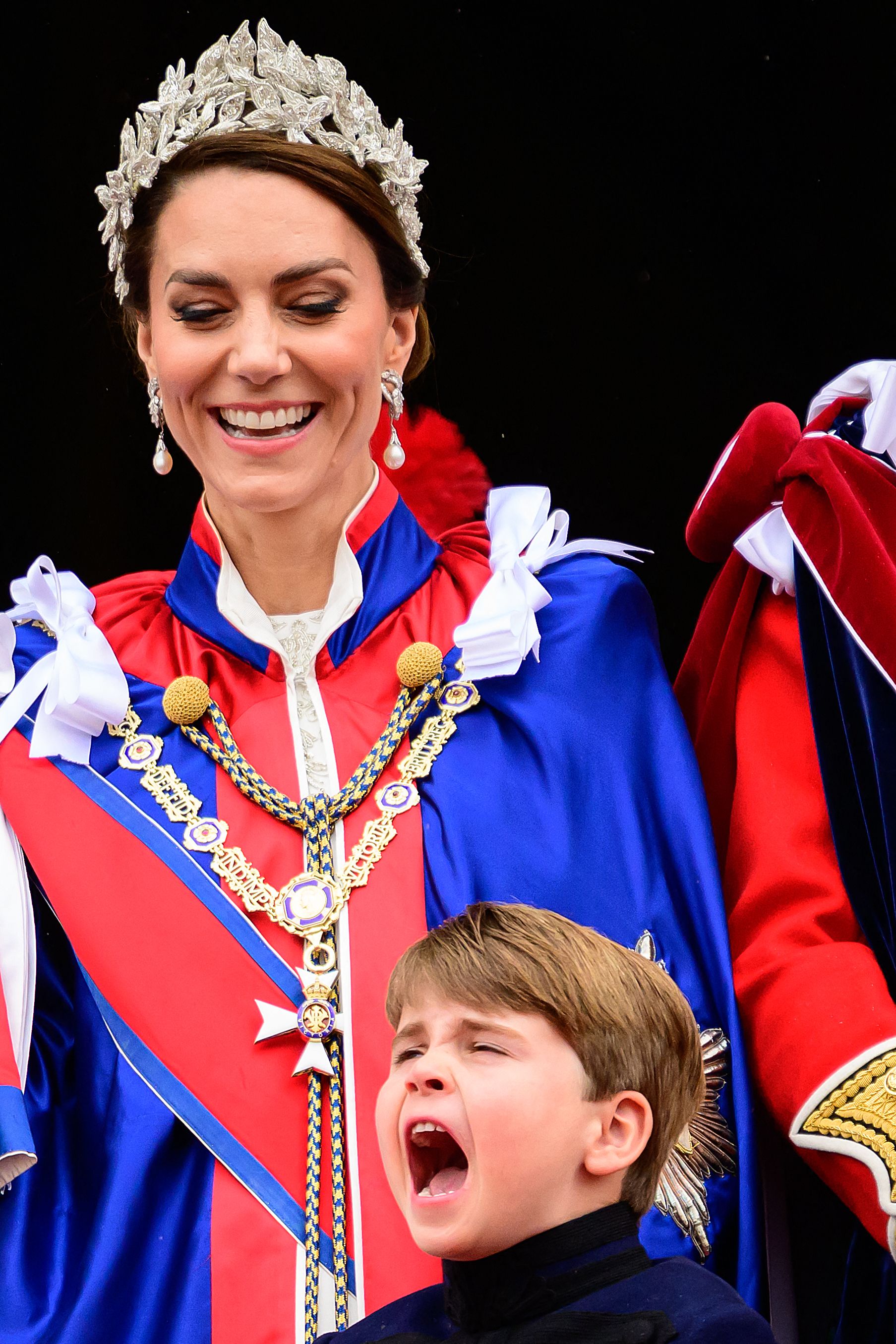  Prince Louis kept viewers entertainer by pulling funny faces at the King's Coronation