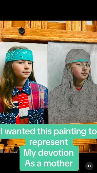 Jewel is a keen artist and has revealed a painting of her son