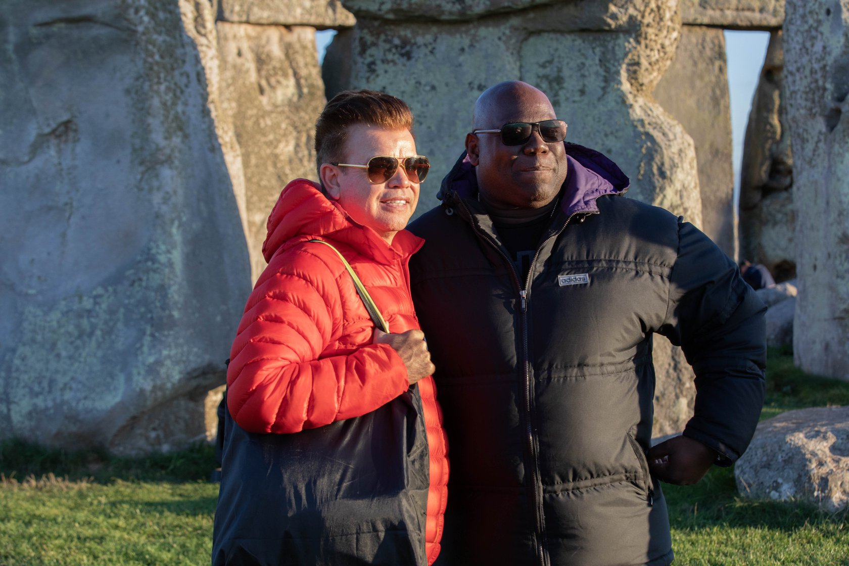 Paul Oakenfold and Carl Cox at Stonehenge in 2018 - Picture: Carl Cox official Facebook page