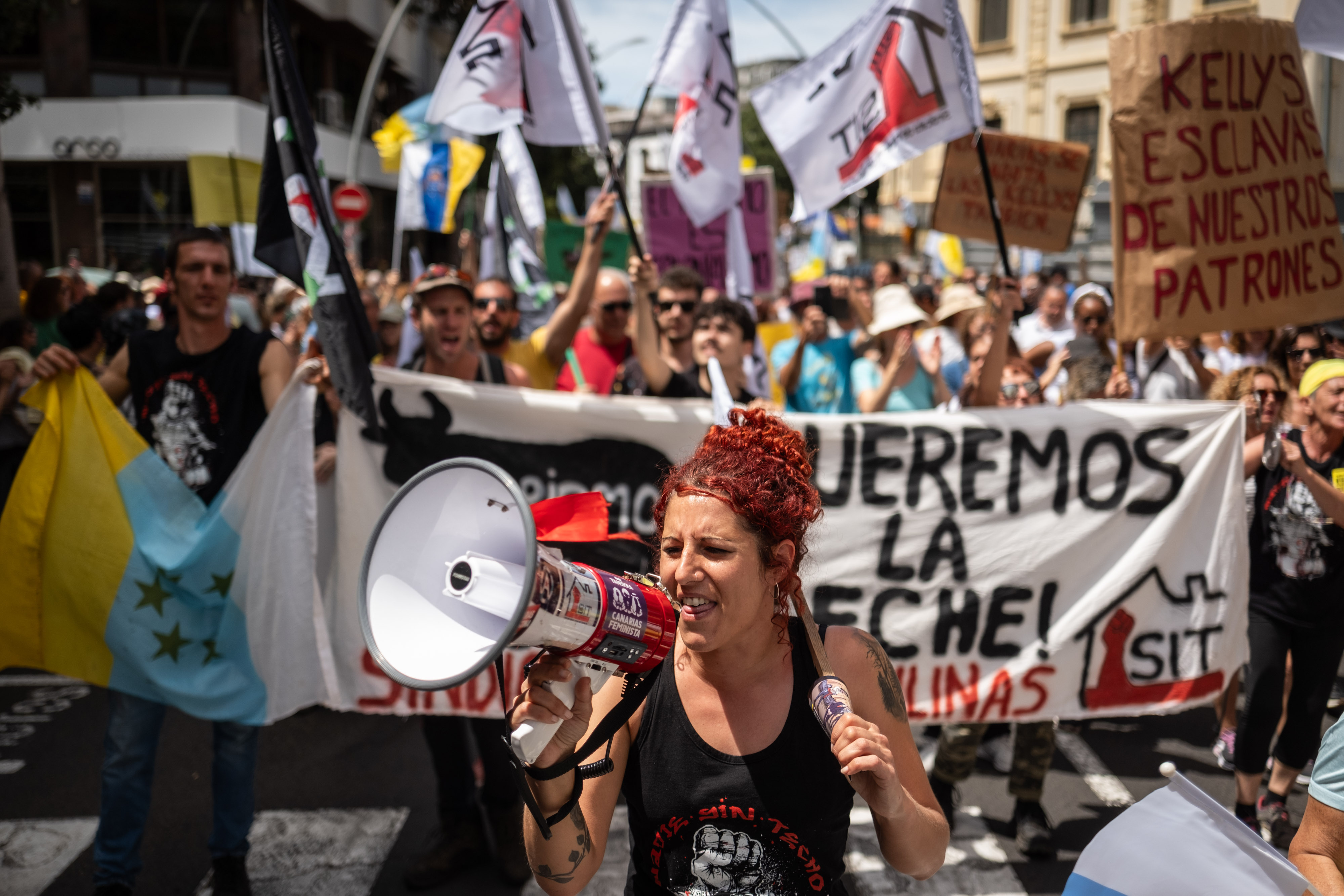 At least 15,000 took to the streets in Tenerife last weekend to demand a curb on tourism